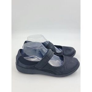 Clarks Cloud Steppers Shoes Womens 8.5M Sillian Bella Mary Jane Black Leather